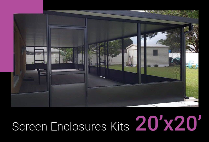 Screen-Enclosures-Kits-20’x20’